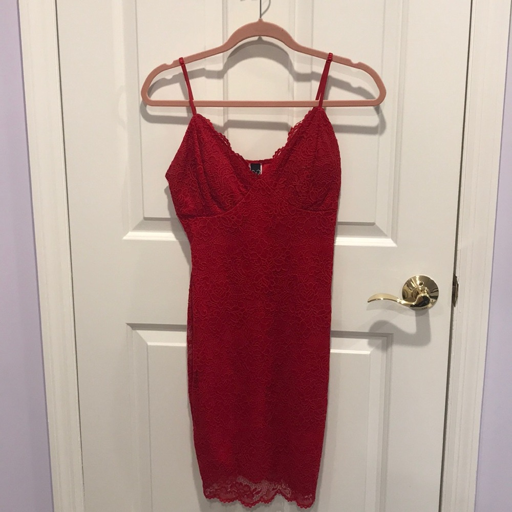 Red lace dress from Windsor